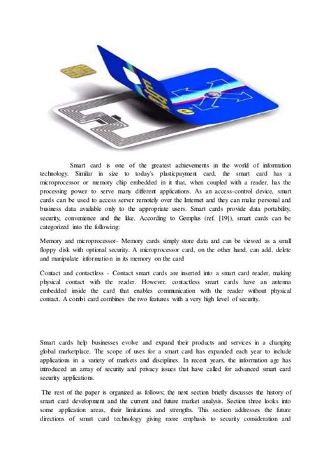 smart card abstract|Working and Types of Smart Card .